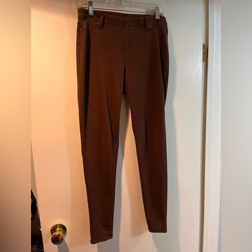 🦋2/$10 Faded Glory Brown Leggings size M 8-10